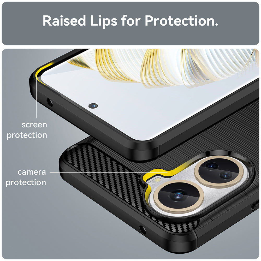 Θήκη για Huawei nova 10 SE, Techsuit, Carbon, Μαύρο