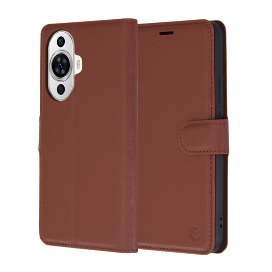 Θήκη για Huawei nova 12s / nova 11, Techsuit, Δερμάτινο Φύλλο, Καφέ