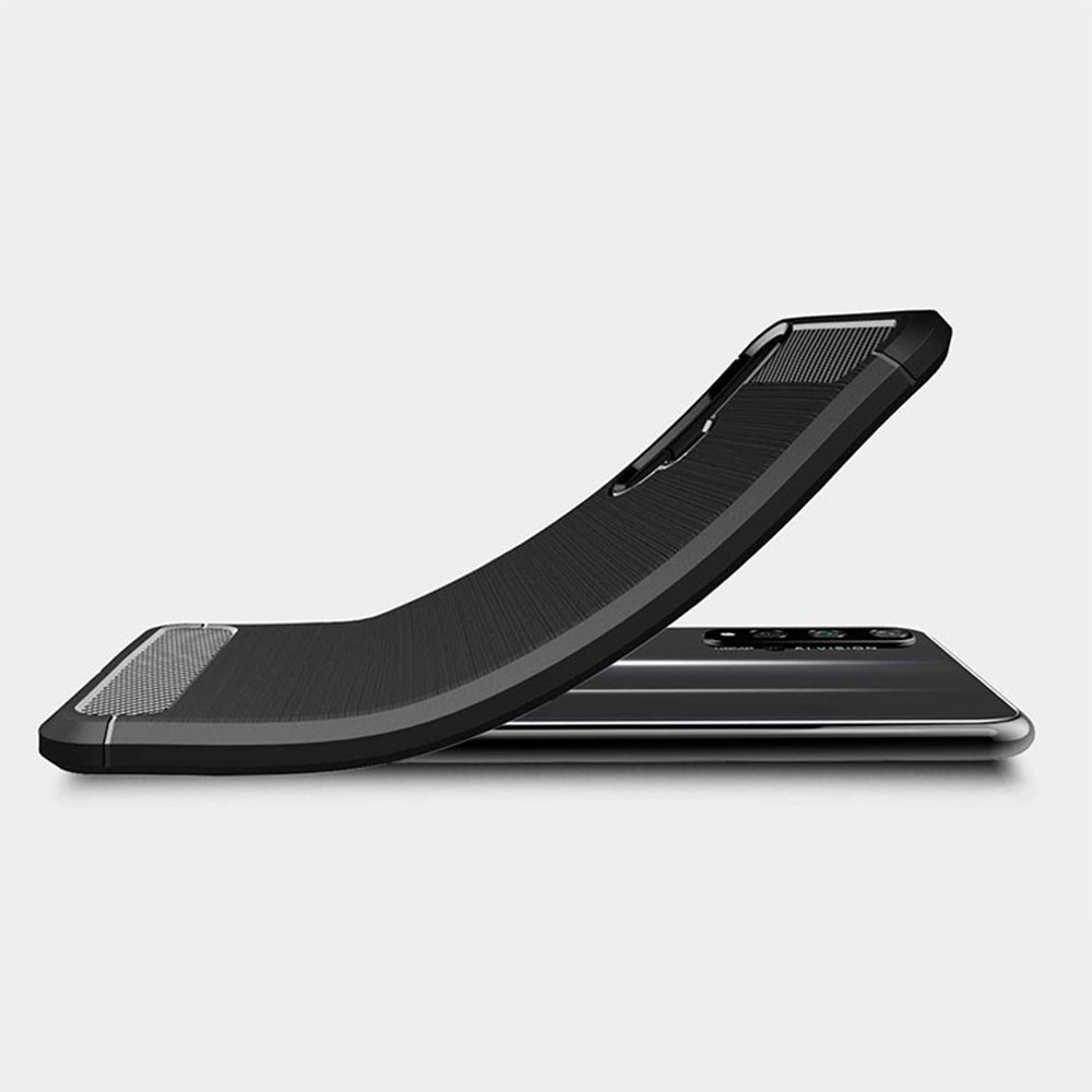 Case for Huawei nova 5T / Honor 20, Techsuit, Carbon, Black