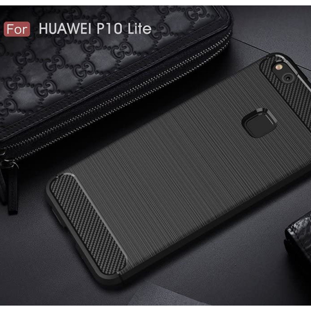 Θήκη για Huawei P10 Lite, Techsuit, Carbon, Μαύρο