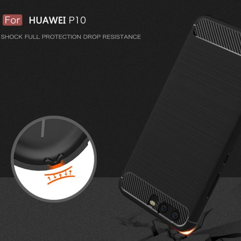 Θήκη για Huawei P10, Techsuit, Carbon, Μαύρο