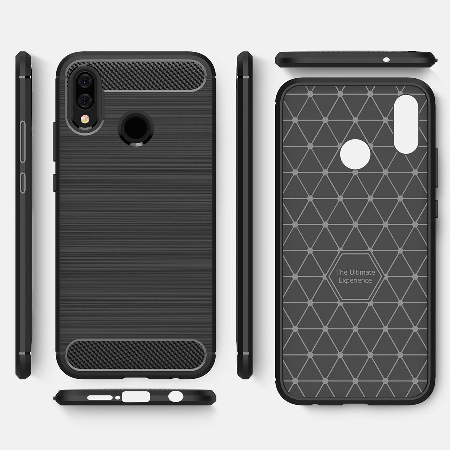 Θήκη για Huawei P20 Lite, Techsuit, Carbon, Μαύρο