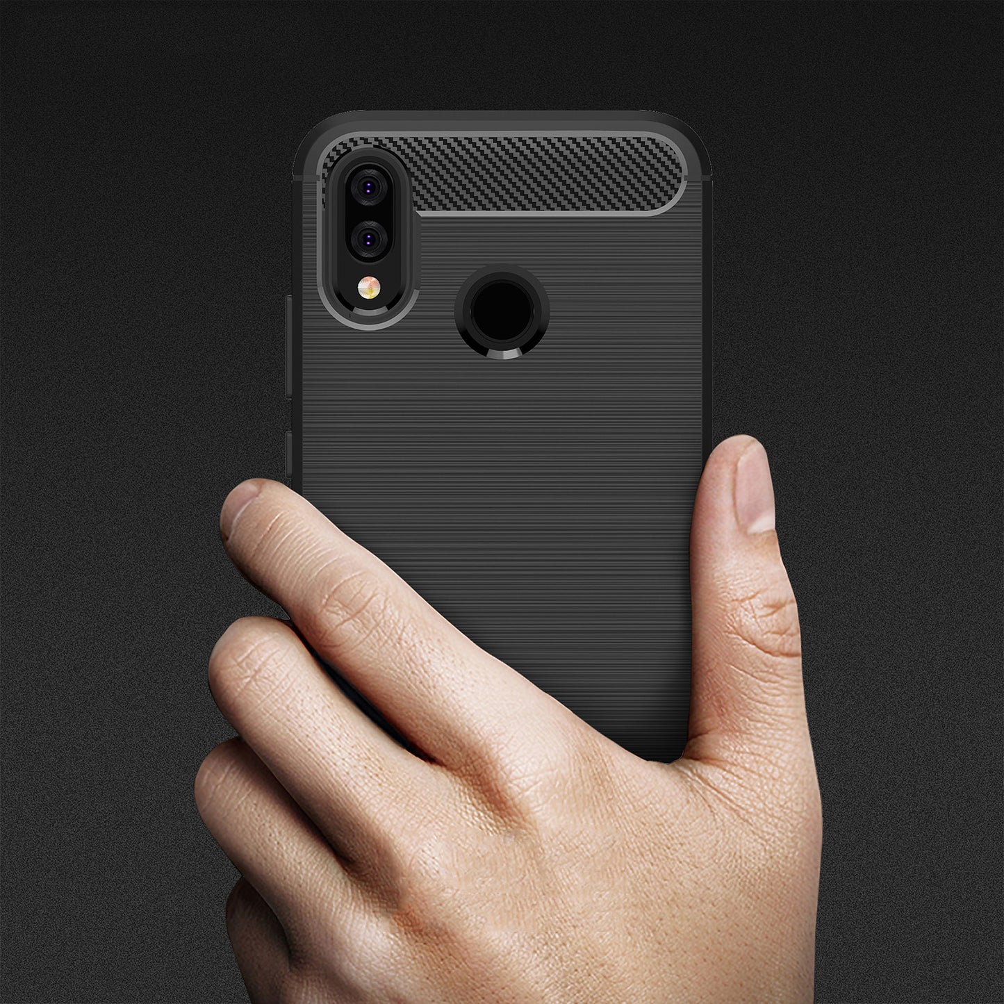 Θήκη για Huawei P20 Lite, Techsuit, Carbon, Μαύρο