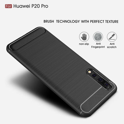 Θήκη για Huawei P20 Pro, Techsuit, Carbon, Μαύρο