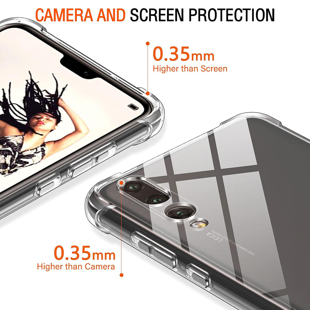 Θήκη για Huawei P20 Pro, Techsuit, Ανθεκτική σε Κρούσεις Διαφανής, Διάφανη