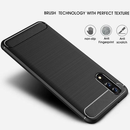 Θήκη για Huawei P20, Techsuit, Carbon, Μαύρο