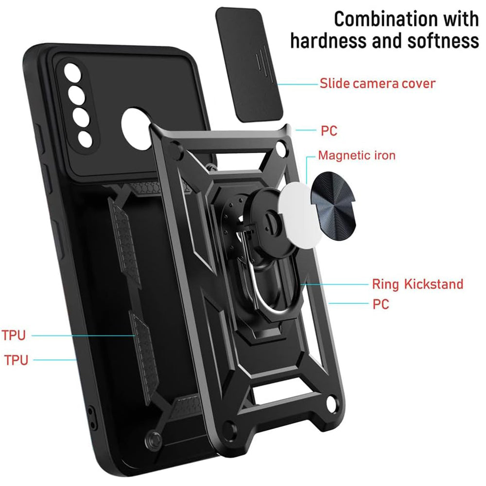 Case for Huawei P30 lite New Edition / P30 lite, Techsuit, CamShield, Black