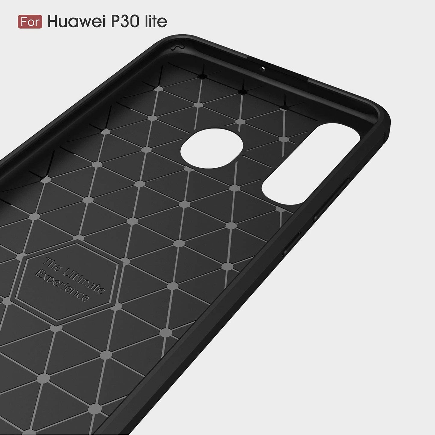 Case for Huawei P30 lite New Edition / P30 lite, Techsuit, Carbon, Black