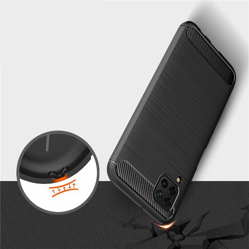 Case for Huawei P40 lite 4G, Techsuit, Carbon, Black