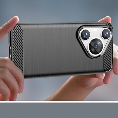 Case for Huawei Pura 70 Pro, Techsuit, Carbon, Black