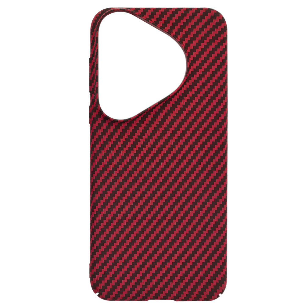 Case for Huawei Pura 70 Pro, Techsuit, Carbonite FiberShell, Red
