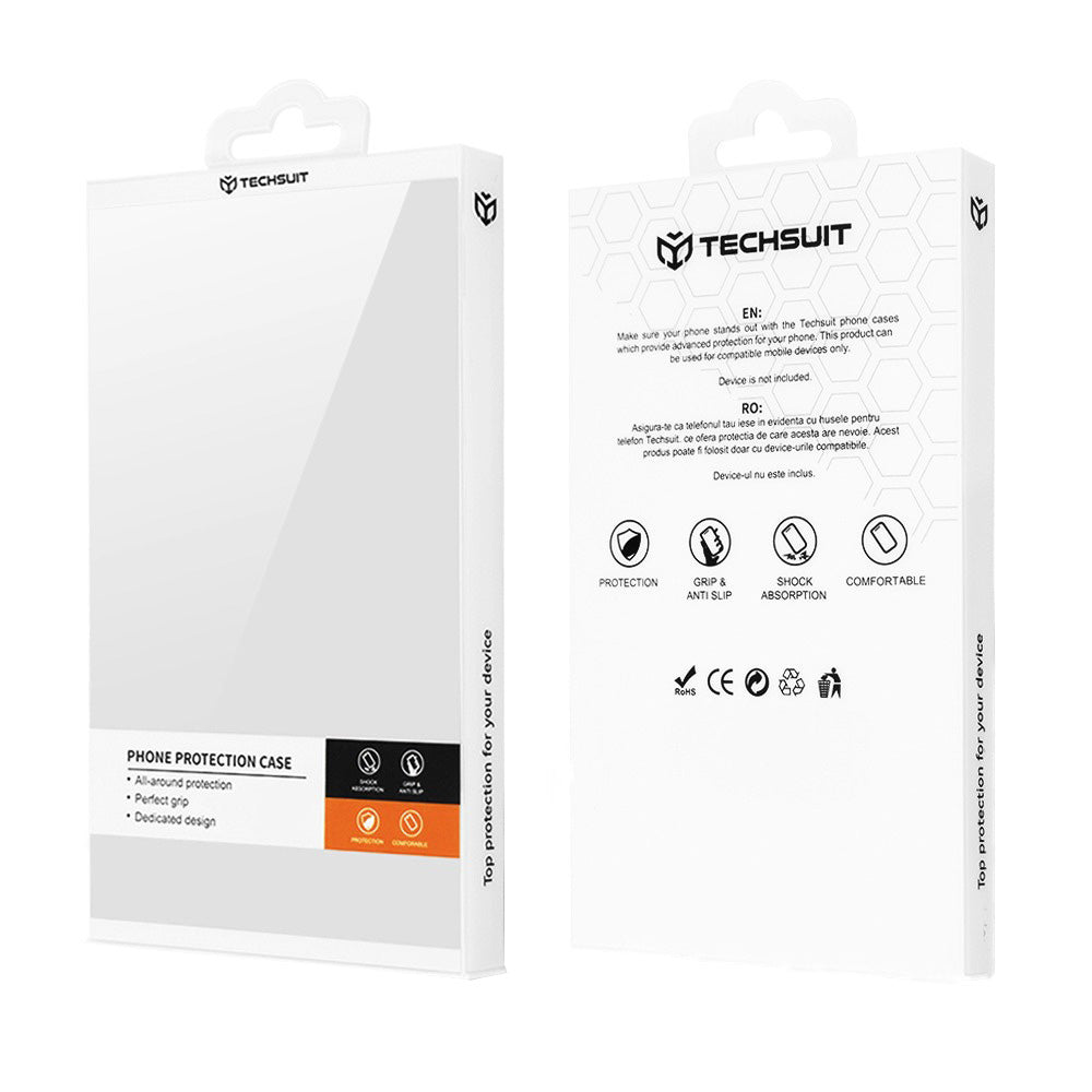 Θήκη για Motorola Edge 60 Pro, Techsuit, Carbon Shield Pro, Λευκό