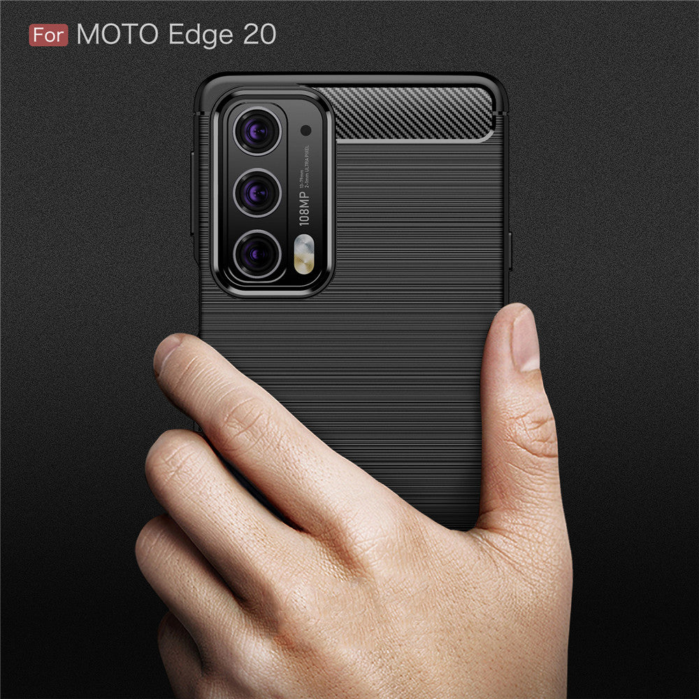 Case for Motorola Edge 20, Techsuit, Carbon, Black