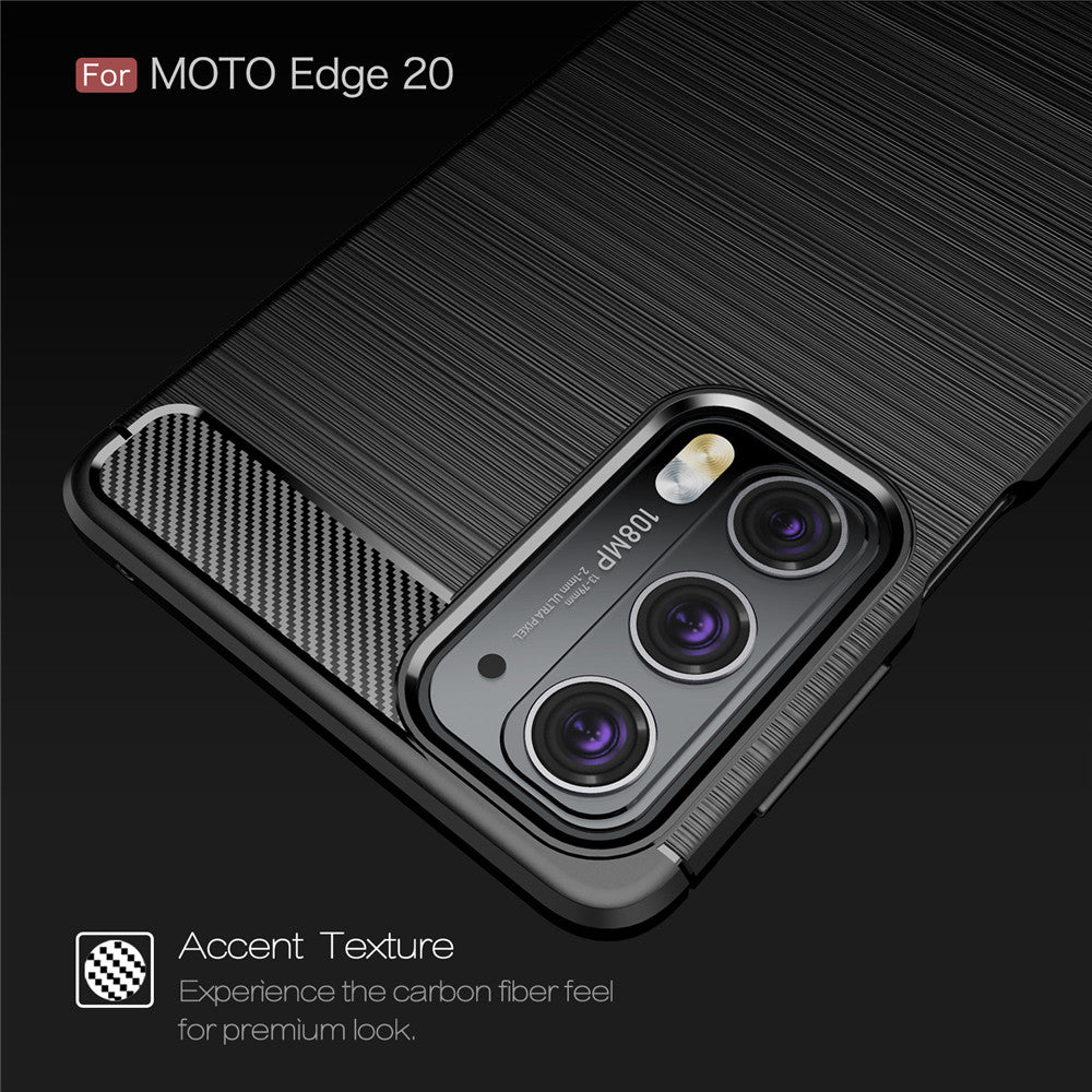 Case for Motorola Edge 20, Techsuit, Carbon, Black