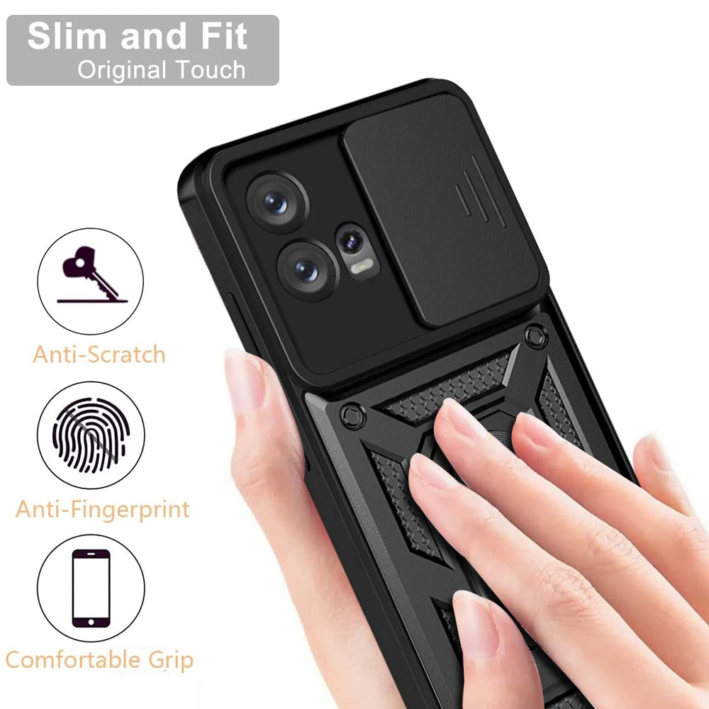 Case for Motorola Edge 30 Fusion, Techsuit, CamShield, Black
