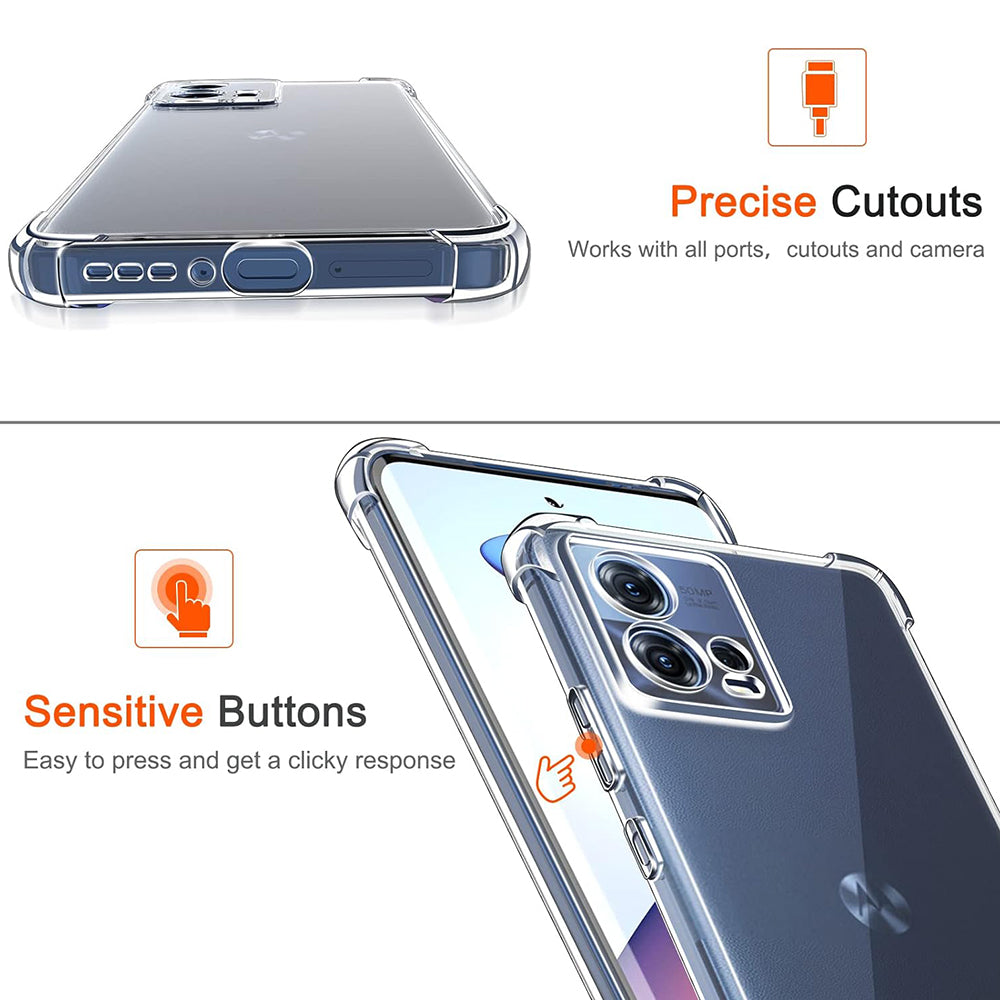 Θήκη για Motorola Edge 30 Fusion, Techsuit, Ανθεκτική σε Κρούσεις Διαφανής, Διάφανη