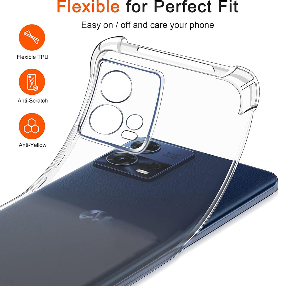 Θήκη για Motorola Edge 30 Fusion, Techsuit, Ανθεκτική σε Κρούσεις Διαφανής, Διάφανη