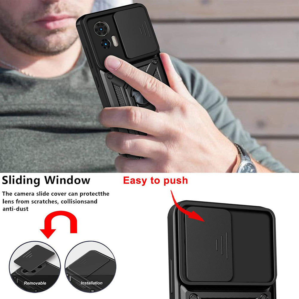Case for Motorola Edge 30 Neo, Techsuit, CamShield, Black