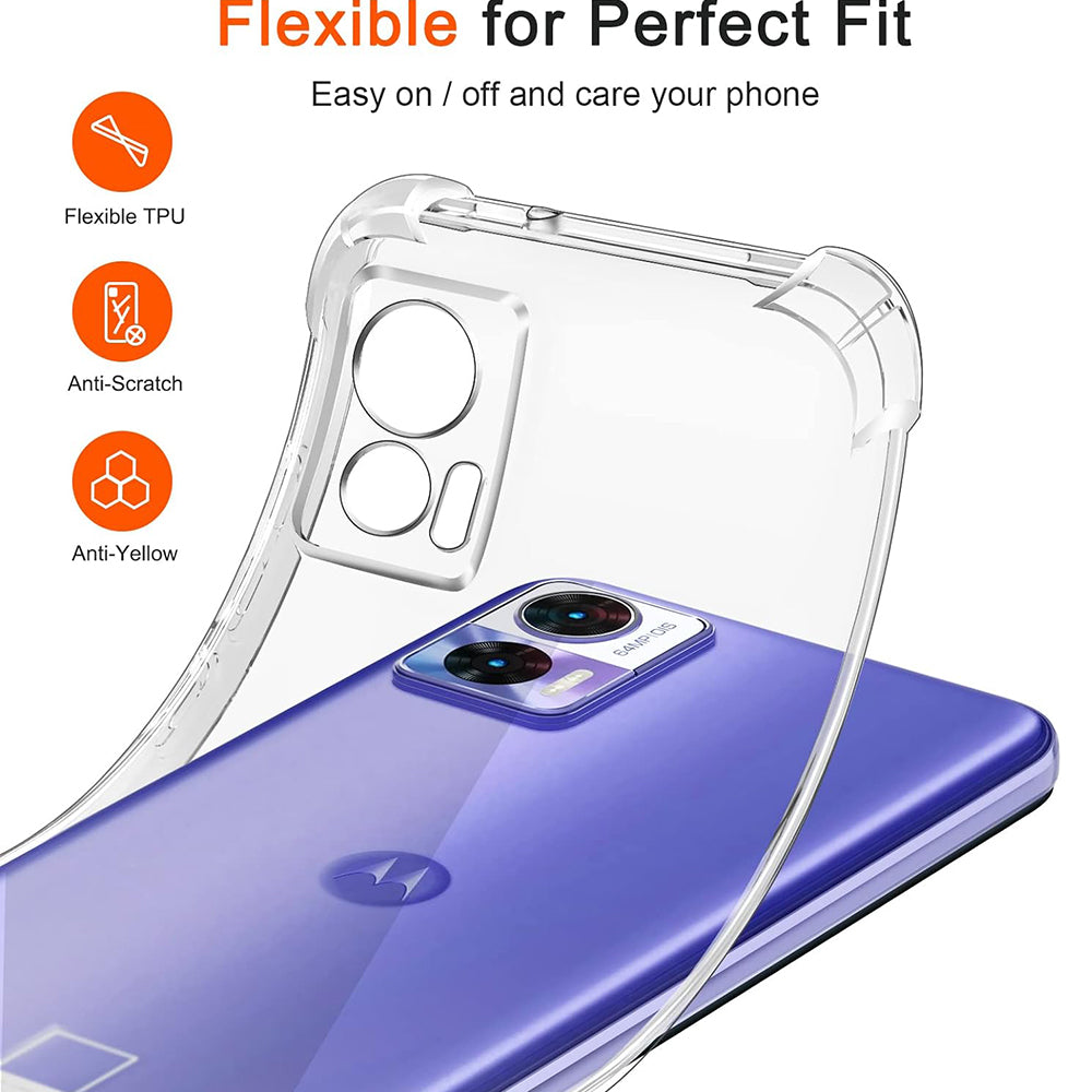 Case for Motorola Edge 30 Neo, Techsuit, Shockproof Clear, Transparent
