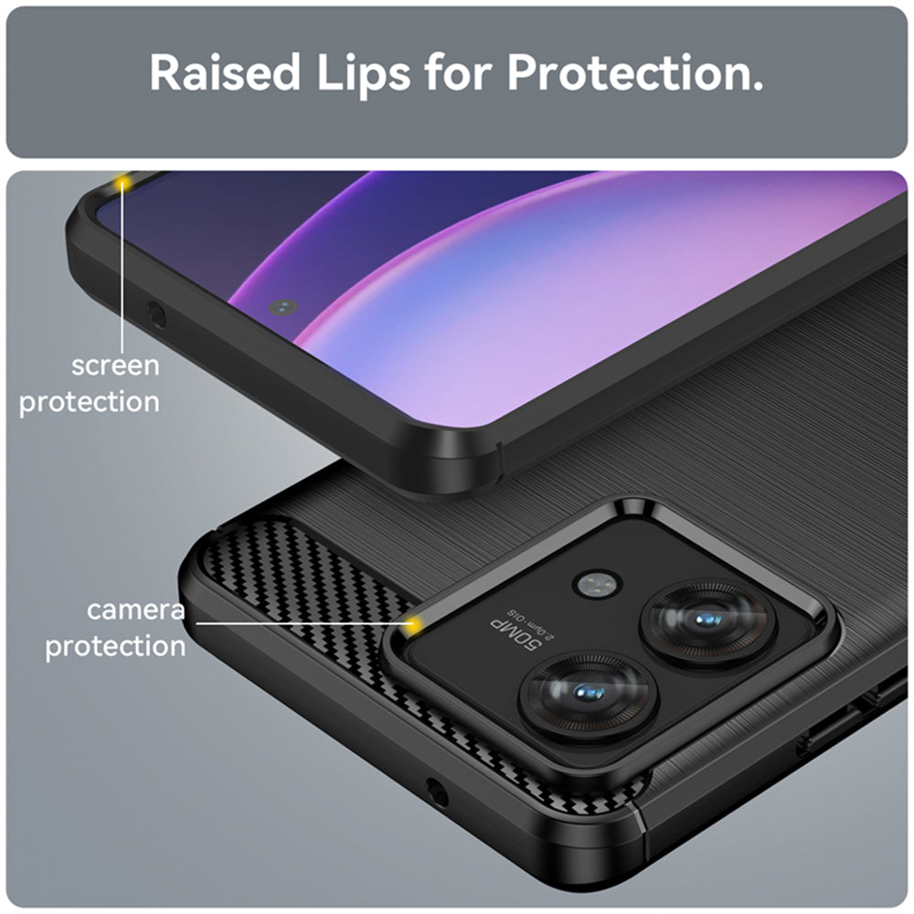 Case for Motorola Edge 40 Neo, Techsuit, Carbon, Black