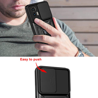 Case for Motorola Edge 50 Fusion, Techsuit, CamShield, Black