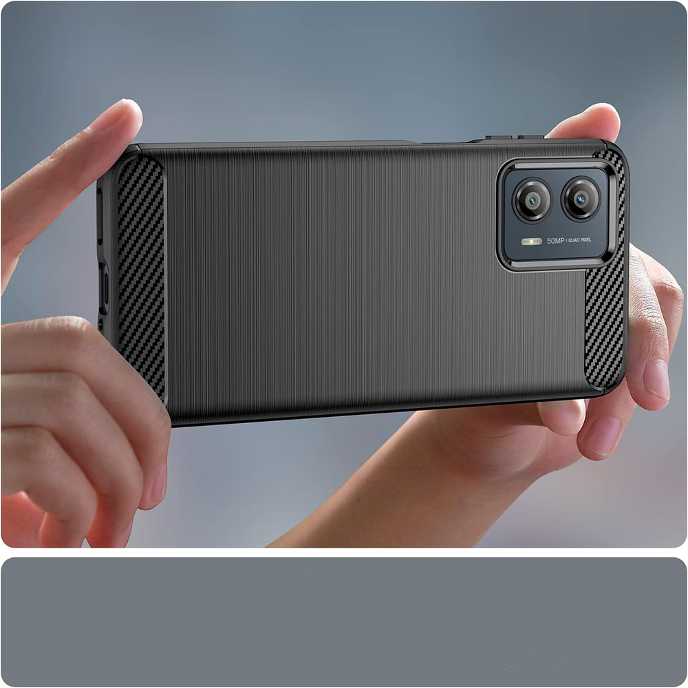 Case for Motorola Edge 50 Fusion, Techsuit, Carbon, Black