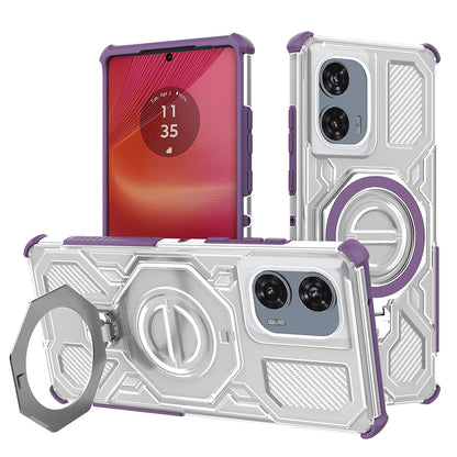 Θήκη για Motorola Edge 50 Fusion, Techsuit, Carbon Shield Pro, Μωβ