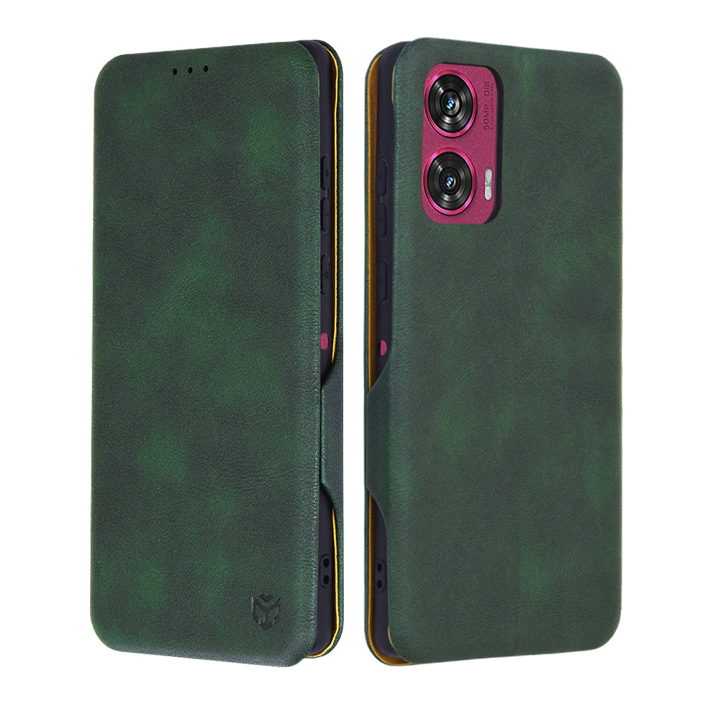 Θήκη για Motorola Edge 50 Fusion, Techsuit, Safe Wallet Plus, Πράσινη