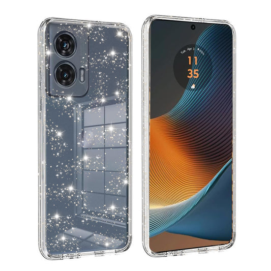 Θήκη για Motorola Edge 50 Fusion, Techsuit, SparkleSkin, Διαφανής