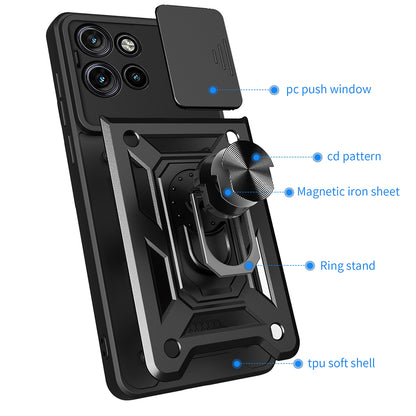 Case for Motorola Edge 50 Neo, Techsuit, CamShield, Black