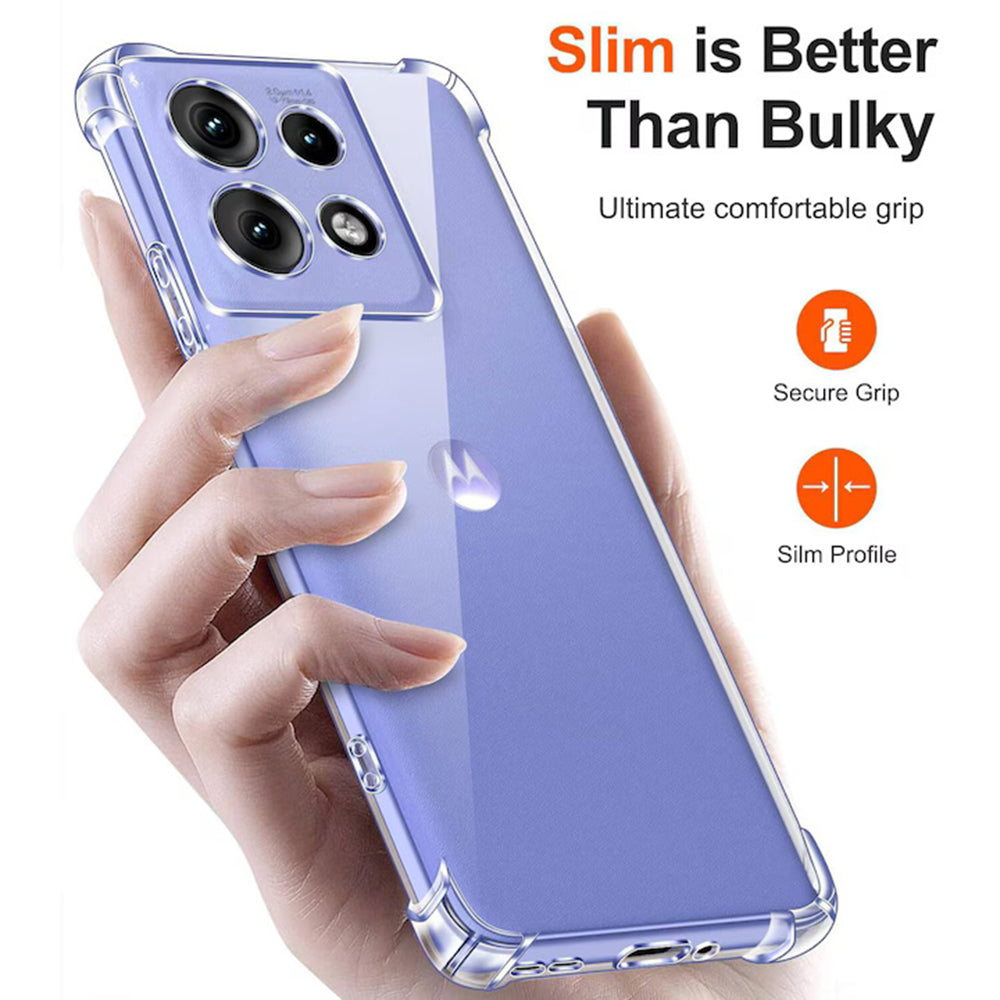 Case for Motorola Edge 50 Neo, Techsuit, Shockproof Clear, Transparent