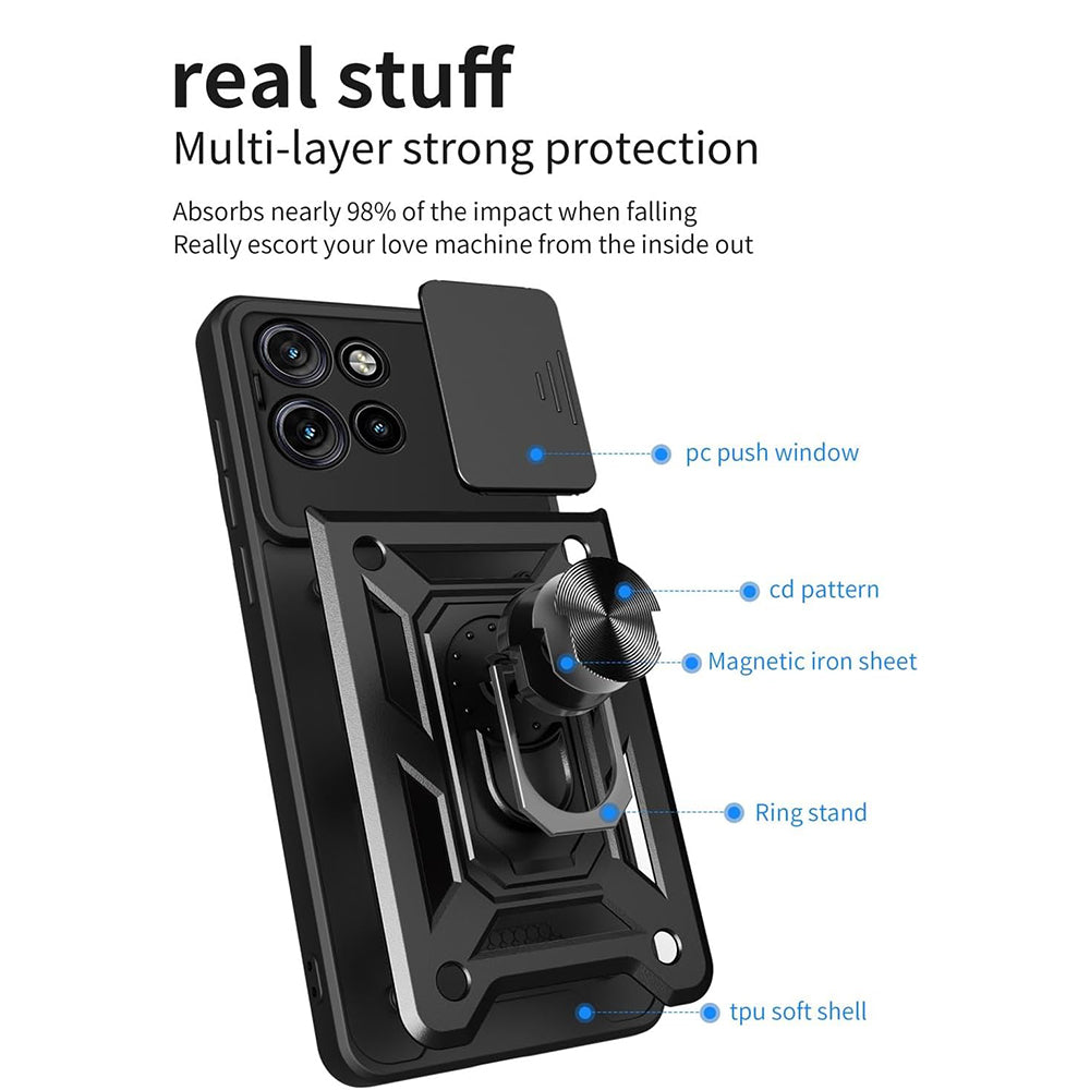 Θήκη για Motorola Edge 50, Techsuit, CamShield, Μαύρη