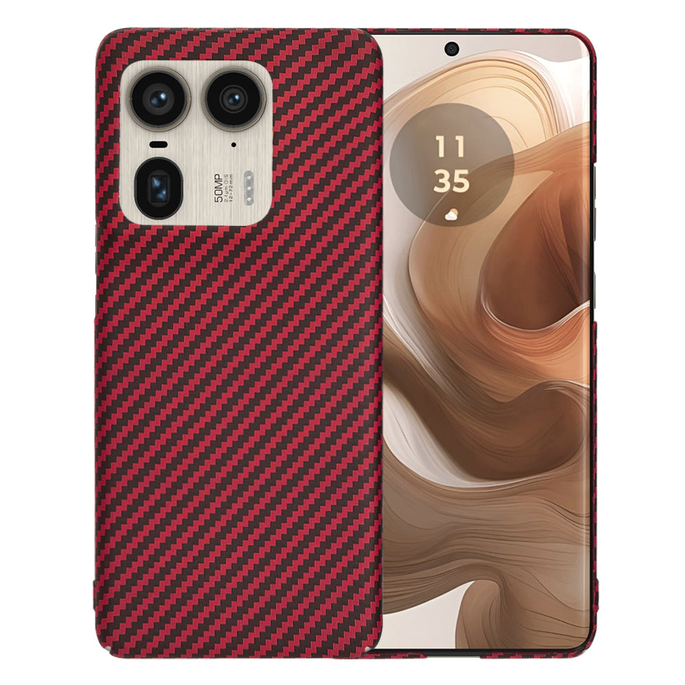 Θήκη για Motorola Edge 50 Ultra, Techsuit, Carbonite FiberShell, Κόκκινο