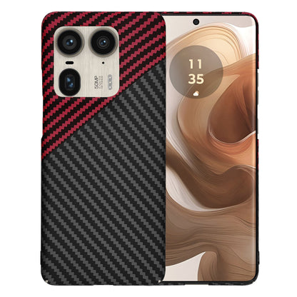 Θήκη για Motorola Edge 50 Ultra, Techsuit, Carbonite FiberShell, Μαύρο Κόκκινο