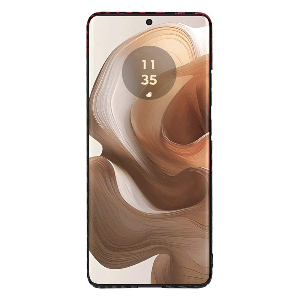 Θήκη για Motorola Edge 50 Ultra, Techsuit, Carbonite FiberShell, Μαύρο Κόκκινο