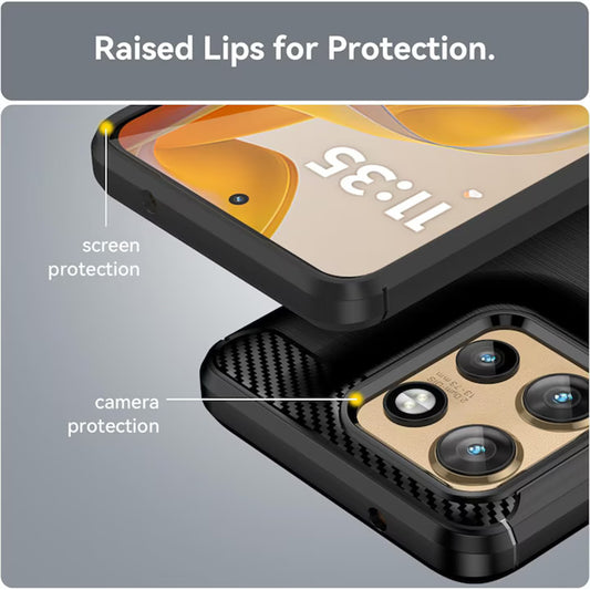 Θήκη για Motorola Edge 60 Neo / Edge 50 Neo, Techsuit, Κάρμπον, Μπλε