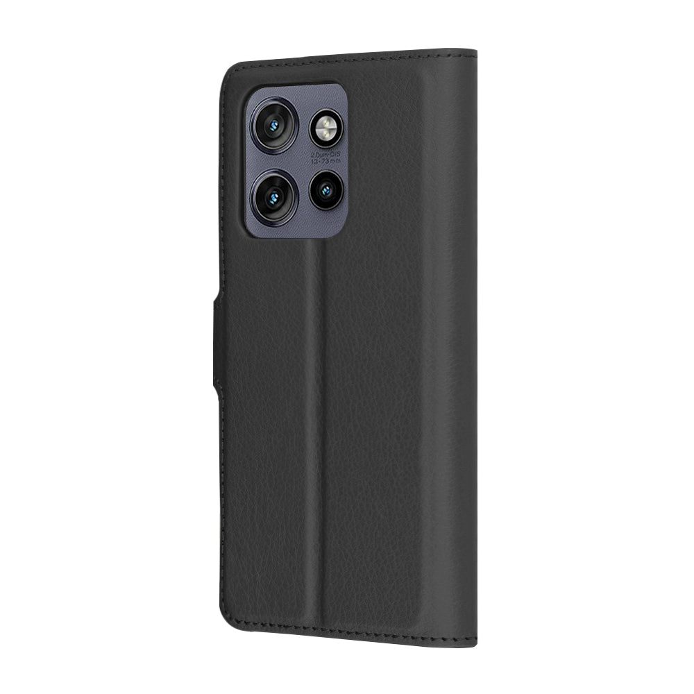 Θήκη για Motorola Edge 60 Neo / Edge 50 Neo, Techsuit, Leather Folio, Μαύρη