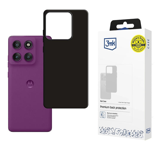 Θήκη για Motorola Edge 60 Pro, 3MK, Μαύρο Ματ