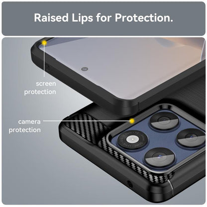 Θήκη για Motorola Edge 60 Pro, Techsuit, Carbon, Μαύρη