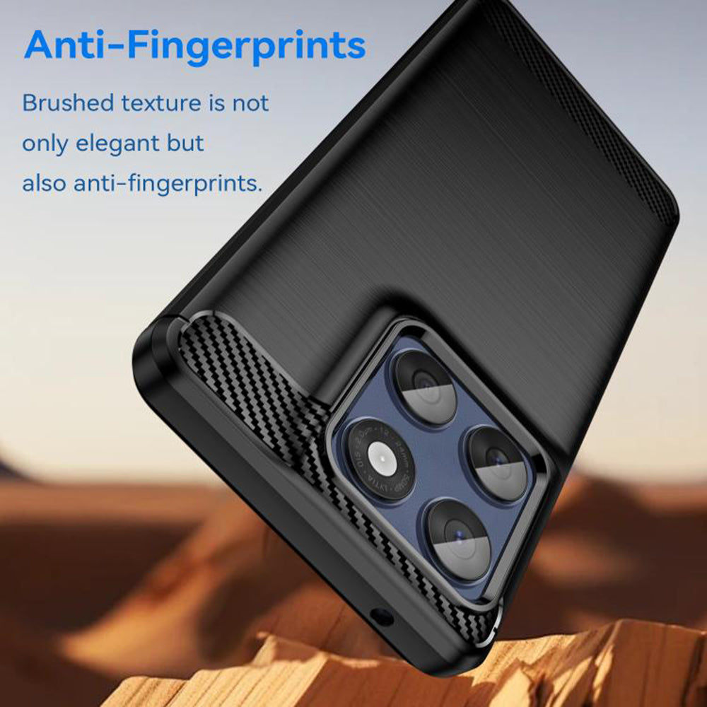 Θήκη για Motorola Edge 60 Pro, Techsuit, Carbon, Μαύρη