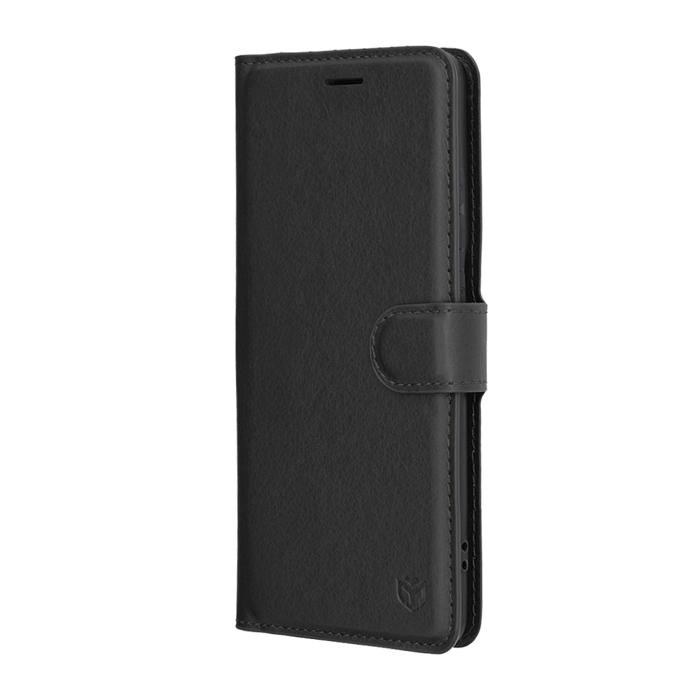 Θήκη για Motorola Edge 60 Pro, Techsuit, Leather Folio, Μαύρη