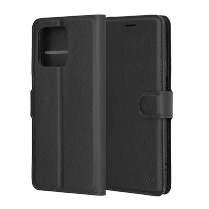 Θήκη για Motorola Edge 60 Pro, Techsuit, Leather Folio, Μαύρη