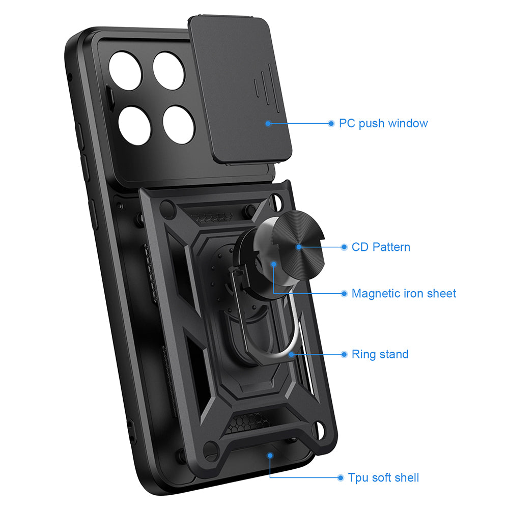 Θήκη για Motorola Edge 70 Fusion, Techsuit, CamShield, Μαύρη