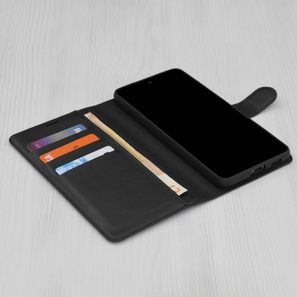 Θήκη για Motorola Edge 70 Fusion, Techsuit, Leather Folio, Μαύρη