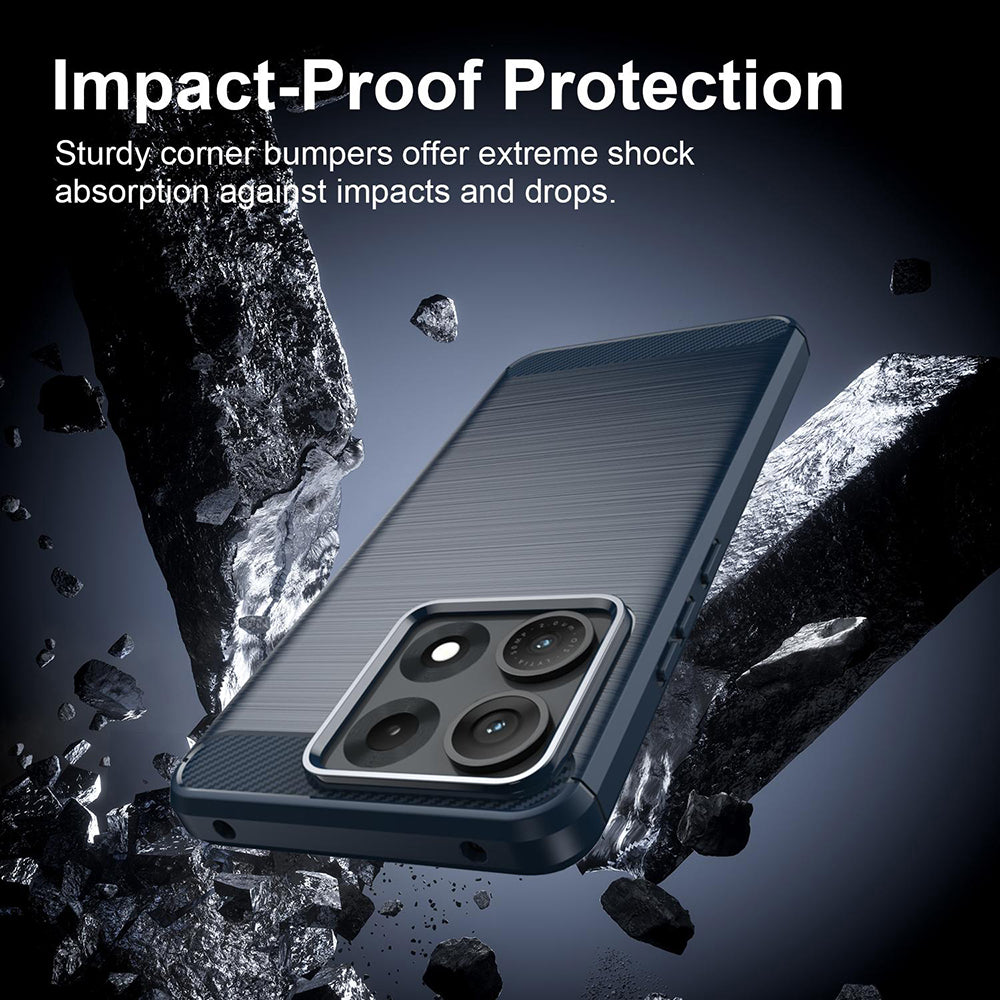 Θήκη για Motorola Edge 70 Max, Techsuit, Carbon, Μπλε