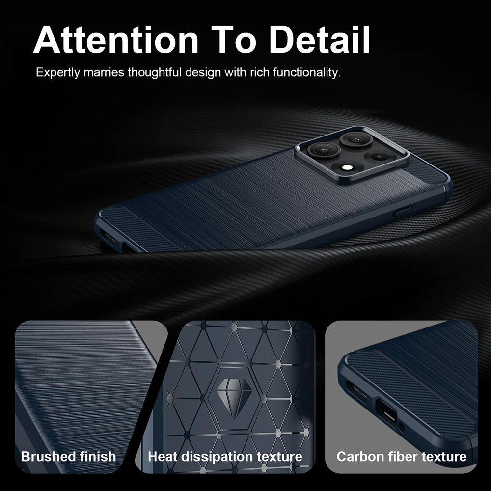 Θήκη για Motorola Edge 70 Max, Techsuit, Carbon, Μπλε