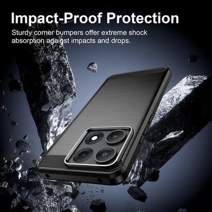 Θήκη για Motorola Edge 70 Max, Techsuit, Carbon, Μαύρο