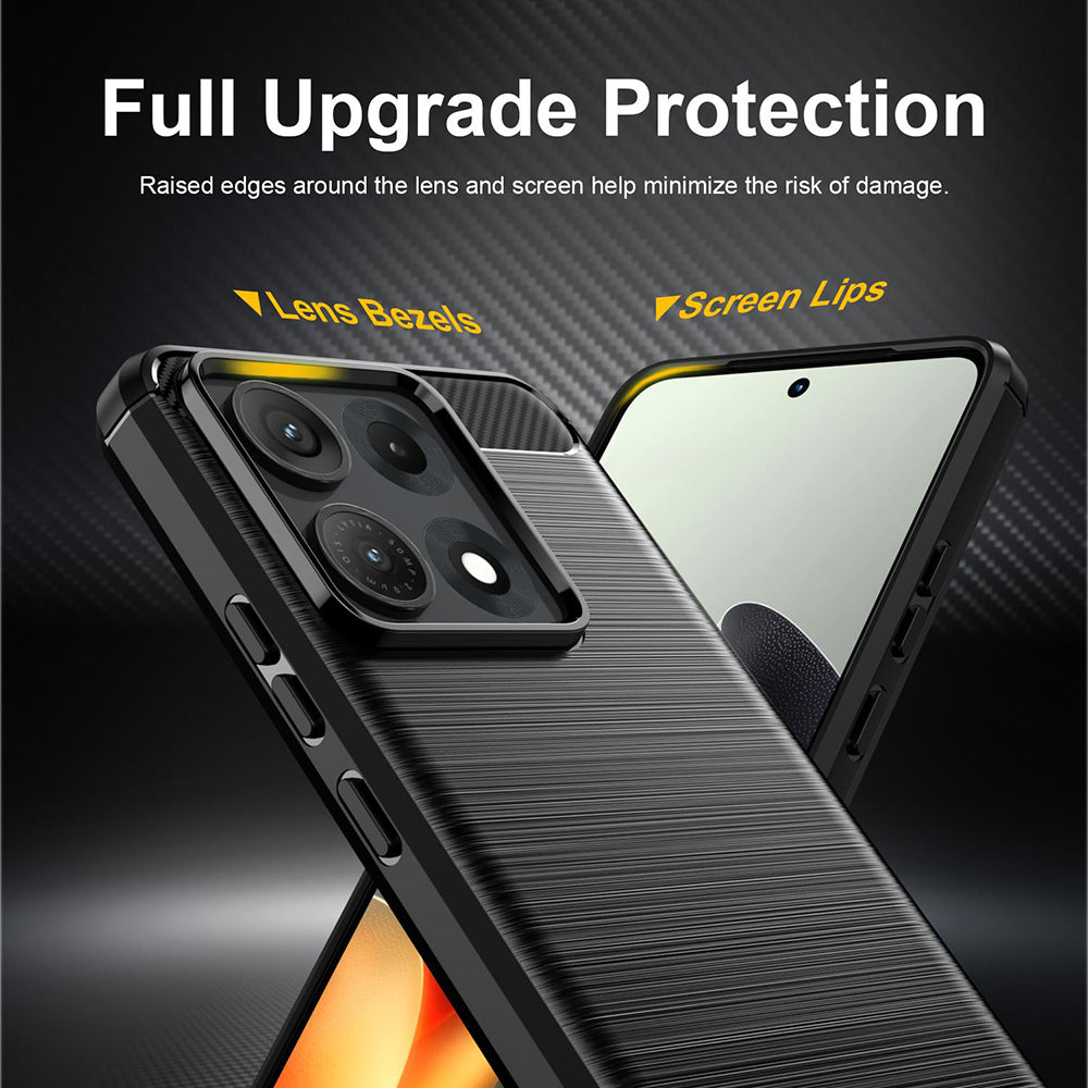 Θήκη για Motorola Edge 70 Max, Techsuit, Carbon, Μαύρο