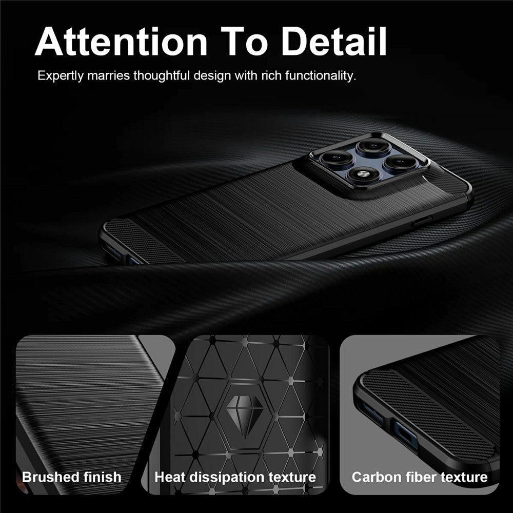 Θήκη για Motorola Edge 70 Pro, Techsuit, Carbon, Μαύρο