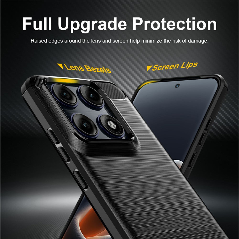 Θήκη για Motorola Edge 70 Pro, Techsuit, Carbon, Μαύρο